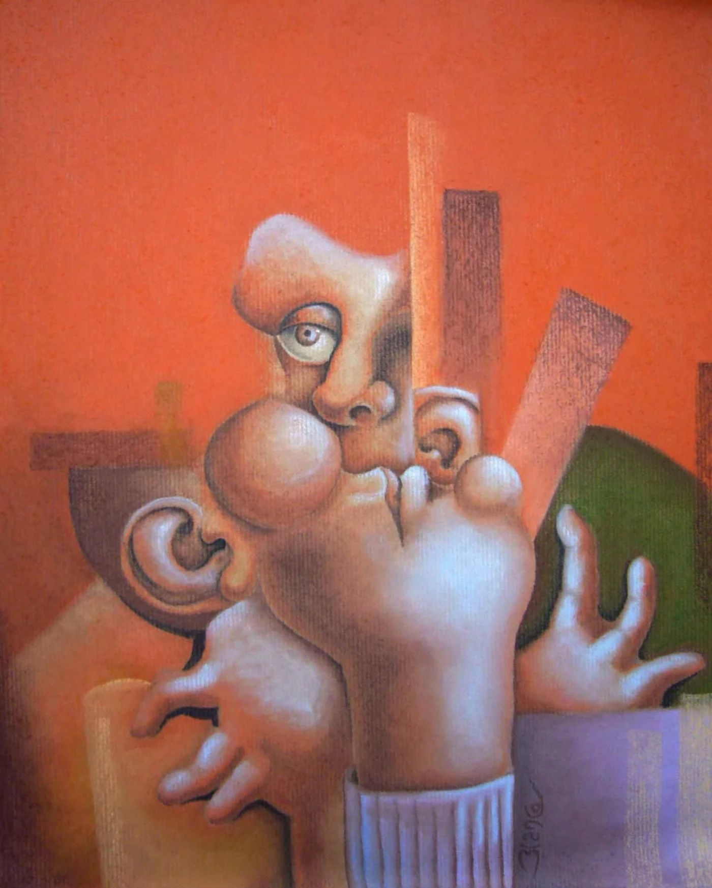 Hombre con Fondo Rojo | Carlos Blanco Artero