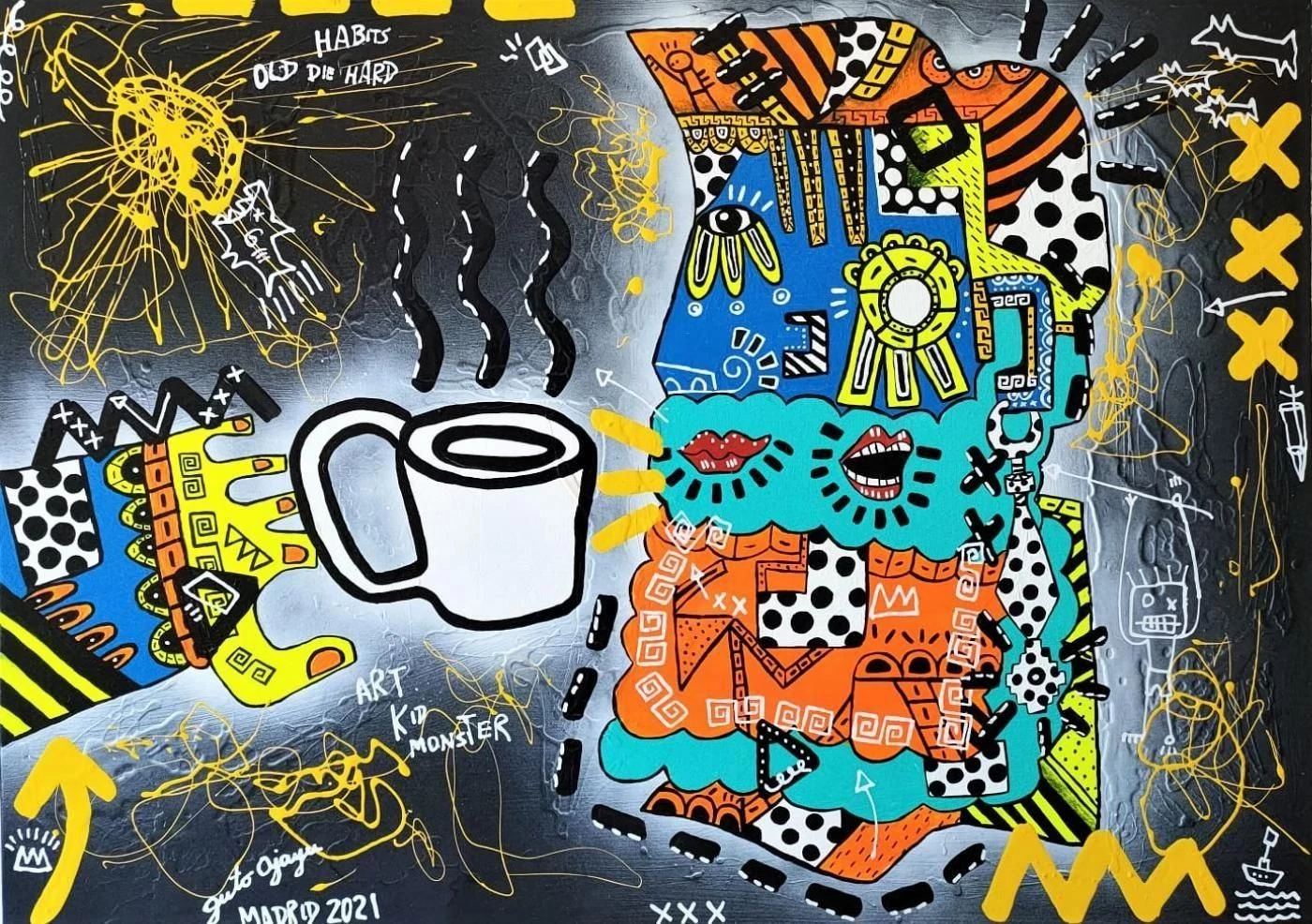 El muchacho que toma café