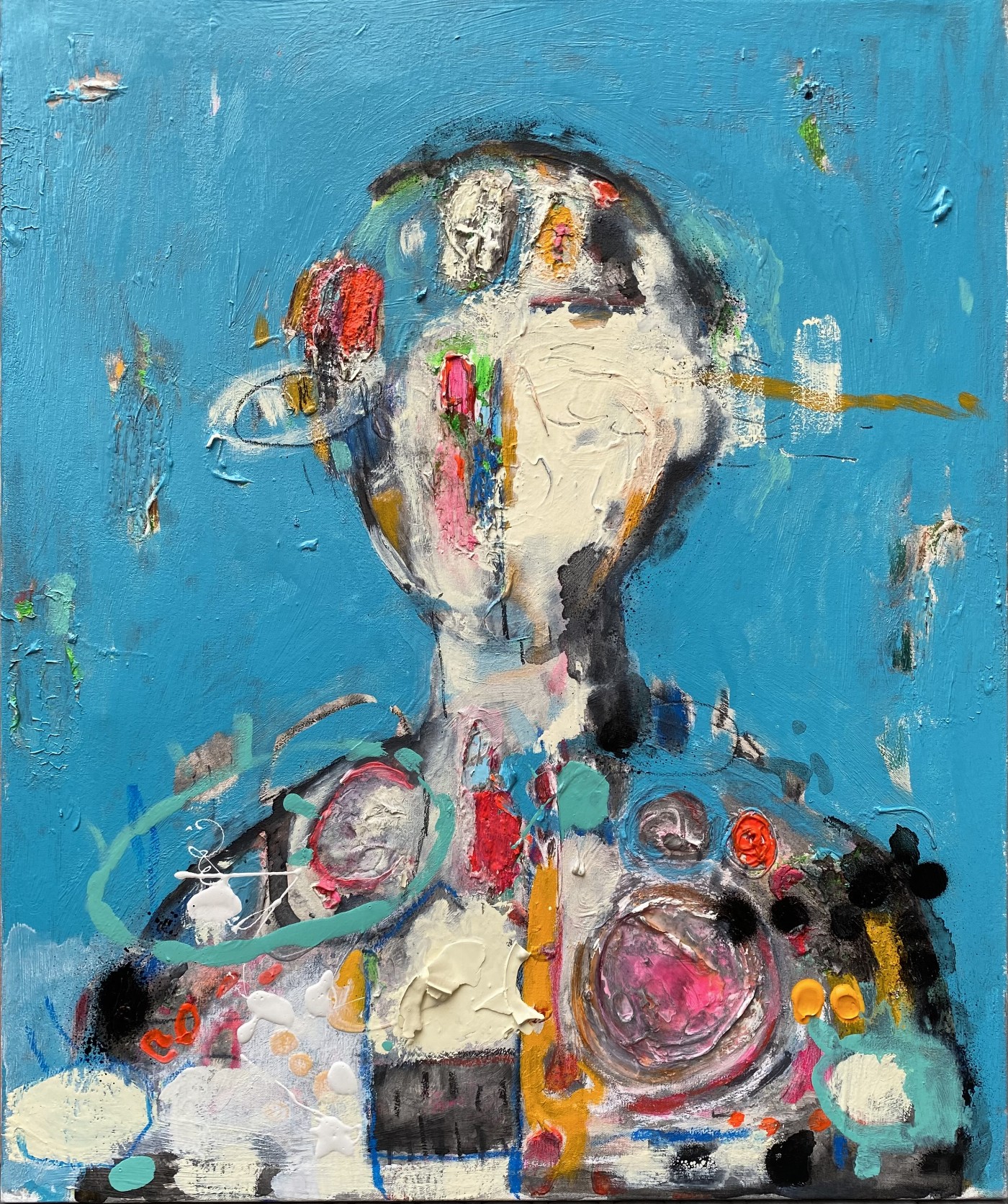 Retrato sobre azul | Xavi García