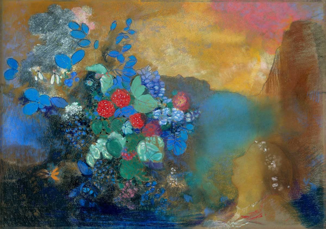 Ophelia among the flowers | Odilon Redon
